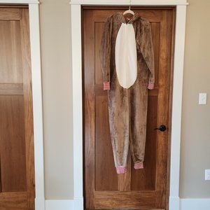 Adult Unisex sized Medium Reindeer One piece PJ's (aka- Onesie)